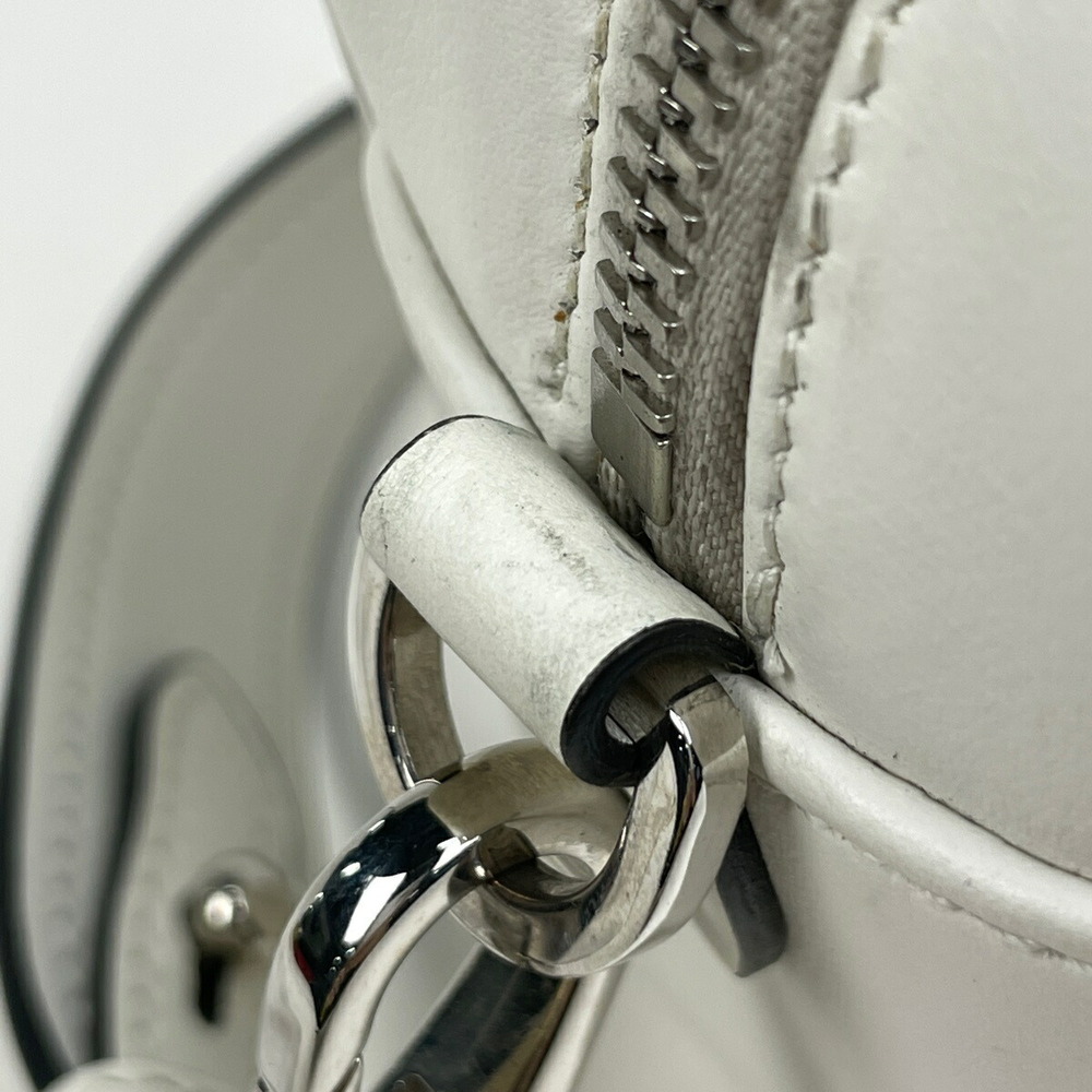 Prada Logo Shoulder Bag Leather White - Picture 5 of 7